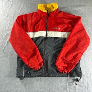 Vintage Prince Tennis Windbreaker Jacket Red White Black Colorblock Men’s Small